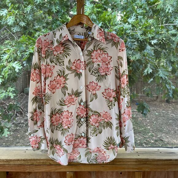 Equipment Women's Quinne Blouse In Sunkissed Multi 100% Silk Size S - Picture 2 of 7